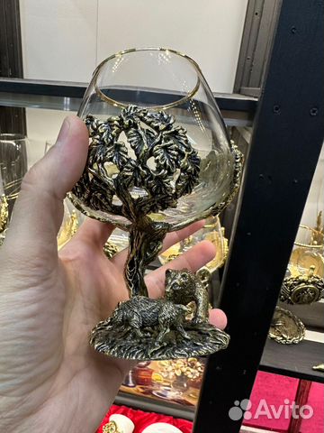 Коньячный бокал «Охота медведя на кабана» купить с доставкой Коньячный бокал «Охота медведя на кабана»