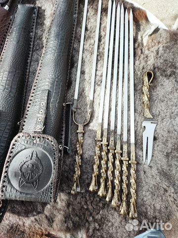 Крутой набор шампуров «Волк» купить с доставкой Крутой набор шампуров «Волк»