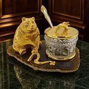 Медовница на агате. Златоуст — оригинальный подарок — фотография 1