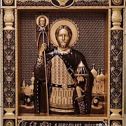 Икона резная Александр Невский в подарок — фотография 4