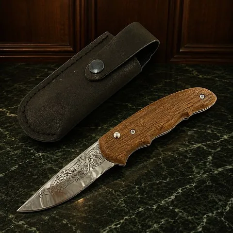 В подарок: Рабочий складной нож №7 из стали ЭИ-107