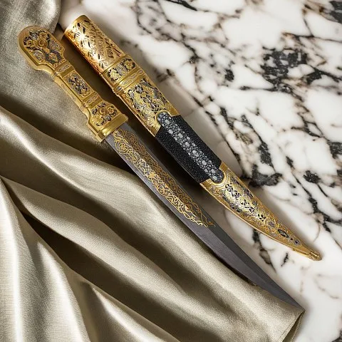 На память: Дамасский кинжал «Бебут» №2
