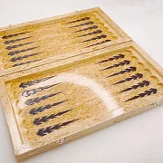 Деревянные нарды «Схватка» с позолоченной златоустовской гравюрой — необычный подарок — фотография 8