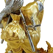 Композиция «Рыбак и улов» с позолотой, высота 170 мм — необычный подарок — фотография 5