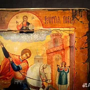 На память: Икона "Георгий Победоносец поражает змия" — фотография 4