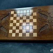 Резные деревянные нарды «Узор» — необычный подарок — фотография 8