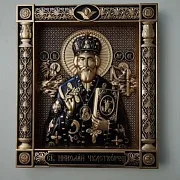 Резная Икона из дерева. Святой Николай Чудотворец — красивый подарок — фотография 1