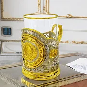 Бронзовый подстаканник «USSR» — необычный подарок — фотография 1