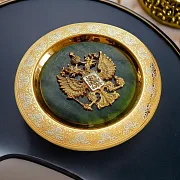 В подарок: Авторская тарелка "Герб на нефрите". Златоуст — фотография 1