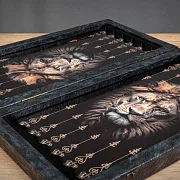 Нарды под стеклом «Благородный лев» в подарок — фотография 8