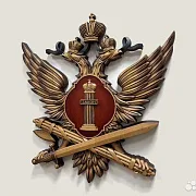 Герб ФСИН, резной из бука, 52×48 см — оригинальный подарок — фотография 3