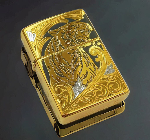 Подарочная зажигалка Zippo "Тигр" № 4 купить с доставкой Подарочная зажигалка Zippo "Тигр" № 4